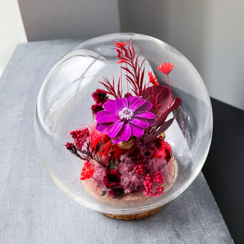 Klaaskuul 'FANCY RED SPHERE'