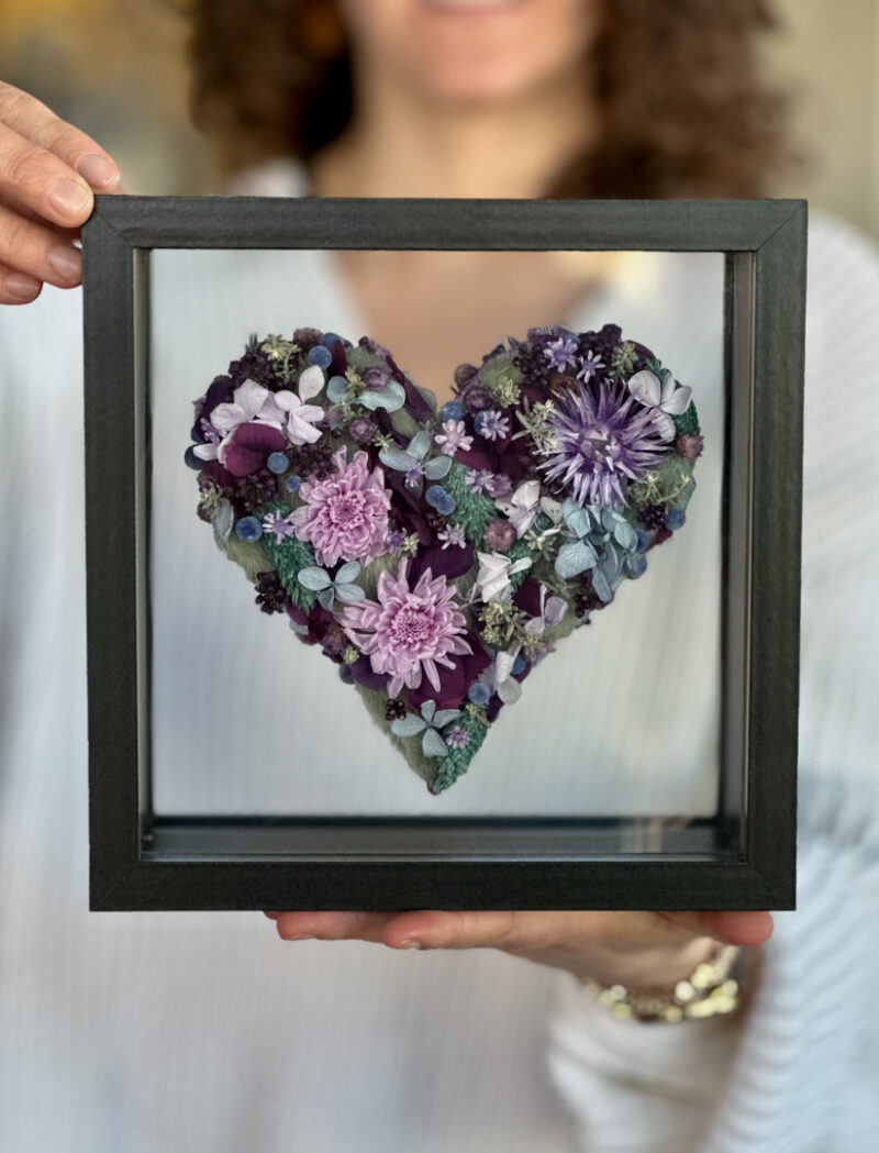 Uinuvad lilled: klaasist lillekarp 'LAVENDER HEART' - Image 2