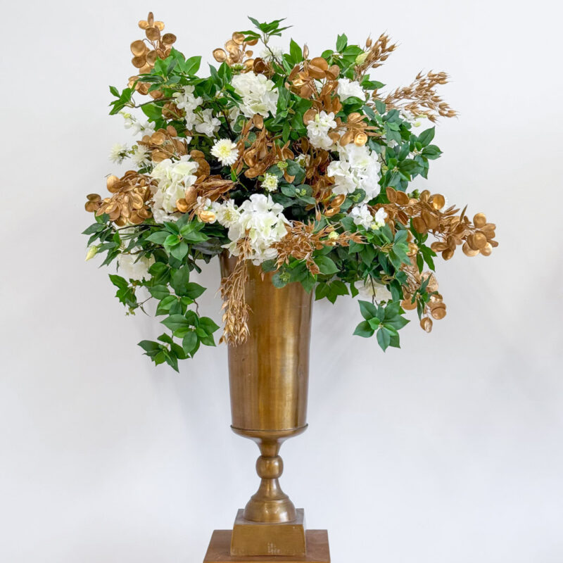 Lilleseade metallvaasis 'WILD GOLD'